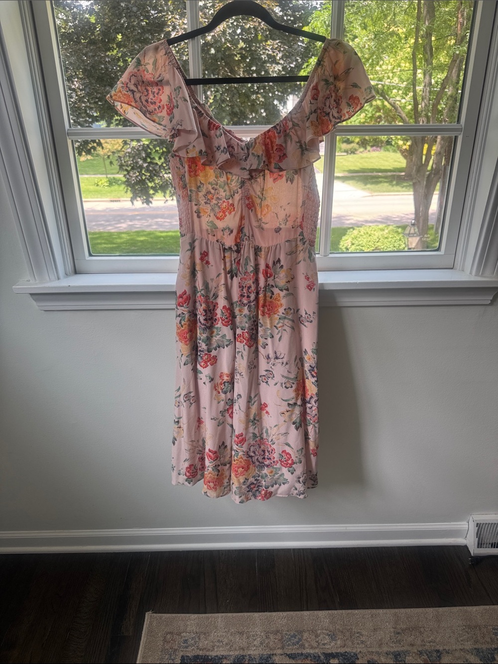 Rebecca Taylor Pink Floral Blouse with Multicolor Print